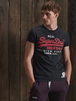 Image of Superdry Vintage Label T-Shirt - Black, Size XS, Men