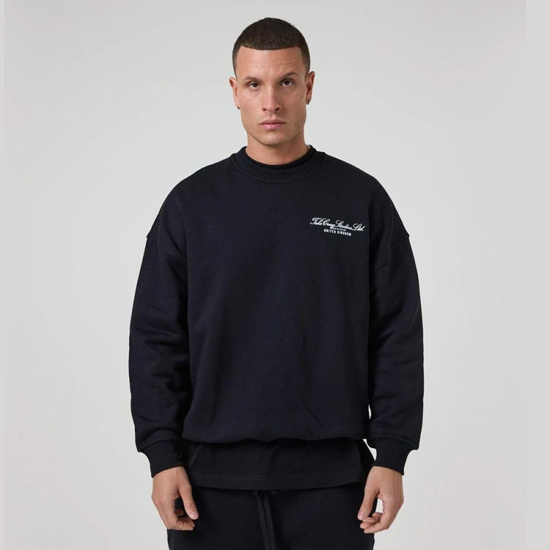 Image of Tela Cruz Mens Crew Sweater Black male X Small