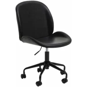 Image of Premier Housewares Clinton Black Leather Chair