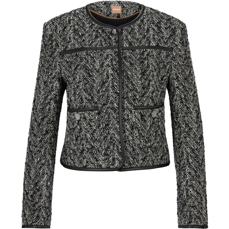 Image of Boss Womens Jaoki Structured Tailored Fit Suit Jacket Open Misc female 16 (XXL)