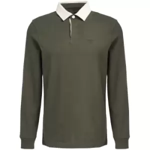 Image of Barbour Mens Howtown Rugby Top Olive Medium