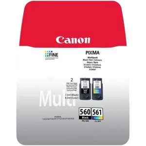 Image of Canon PG560 Black and CL561 Tri Colour Ink Cartridge