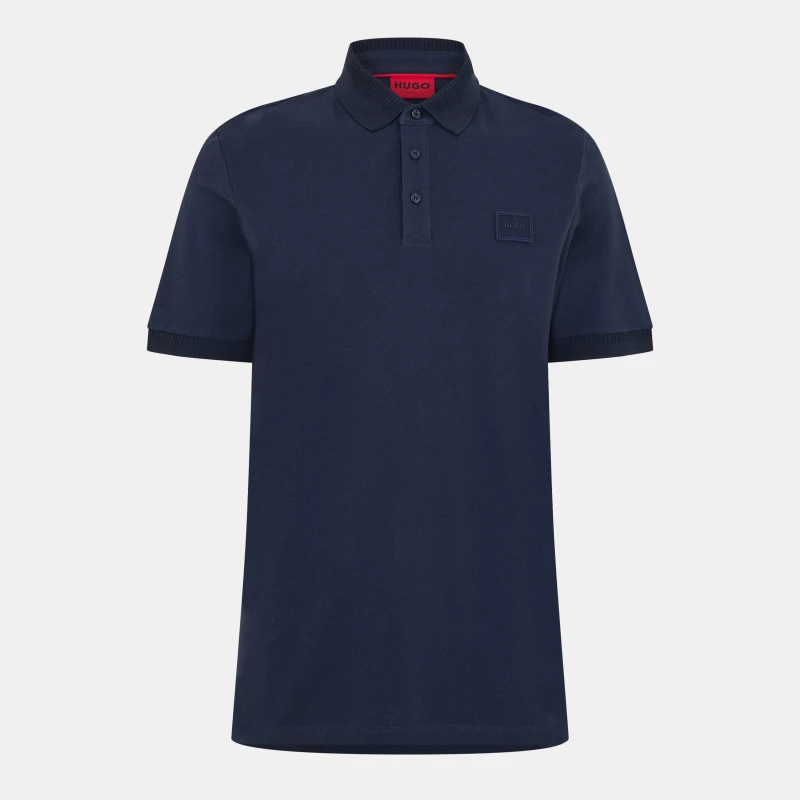 Image of Hugo Mens Short Sleeve Breathable Stretch Polo Shirt Dark Blue male S