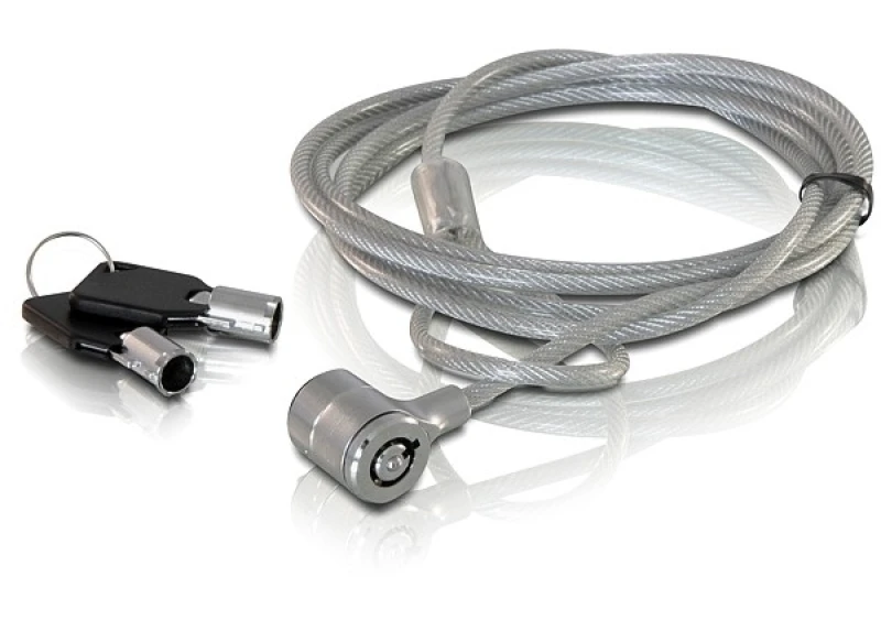 Image of DeLOCK Notebook security lock with key cable lock 1.8 m