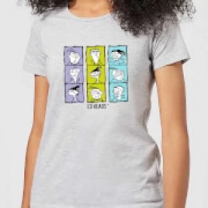 Image of Ed, Edd n Eddy Heads Womens T-Shirt - Grey - M