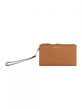 Image of Michael Kors Wristlets double zip wristlet purse Camel