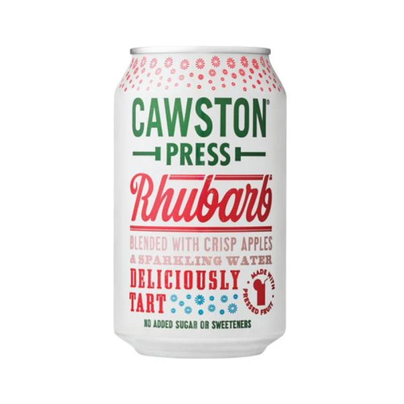 Image of Cawston Press Sparkling Rhubarb Fizzy Drink 330ml (24 Pack) CANS102