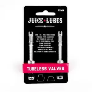 Image of Juice Lubes Tubeless Valves, 65mm, Silver - Silver