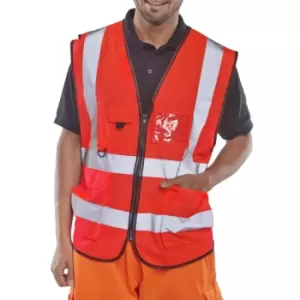 Image of Executive Hi Viz Waistcoat Red - Size S