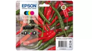 Image of Epson Chillies 503XL Black and Tri Colour Ink Cartridge