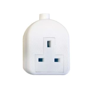 Image of SMJ White Trailing Extension Socket 13A 2-Gang