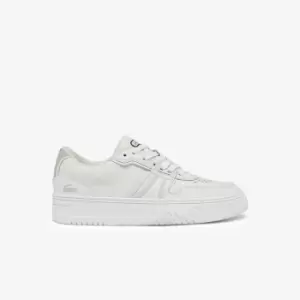 Image of Lacoste Womens L001 Leather Trainers Size 6 UK White & Off White