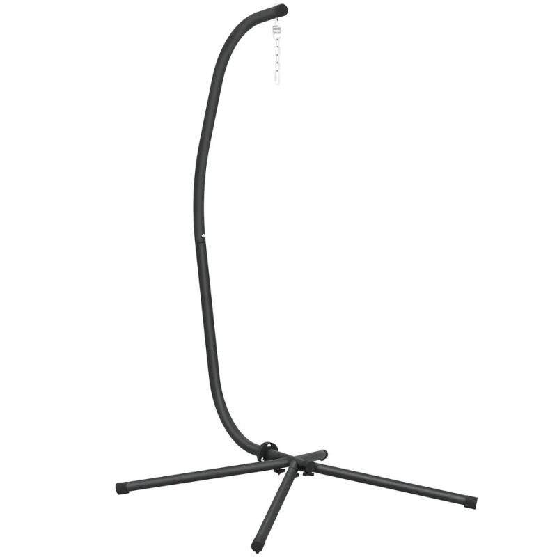 Image of OUTSUNNY Hanging Egg Chair Stand Only, Hammock Chair C-Stand, Black Unisex