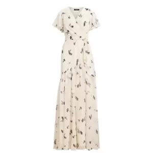 Image of Lauren by Ralph Lauren Lauren by Ralph Lauren Erja Short Sleeve Gown Womens - Multi