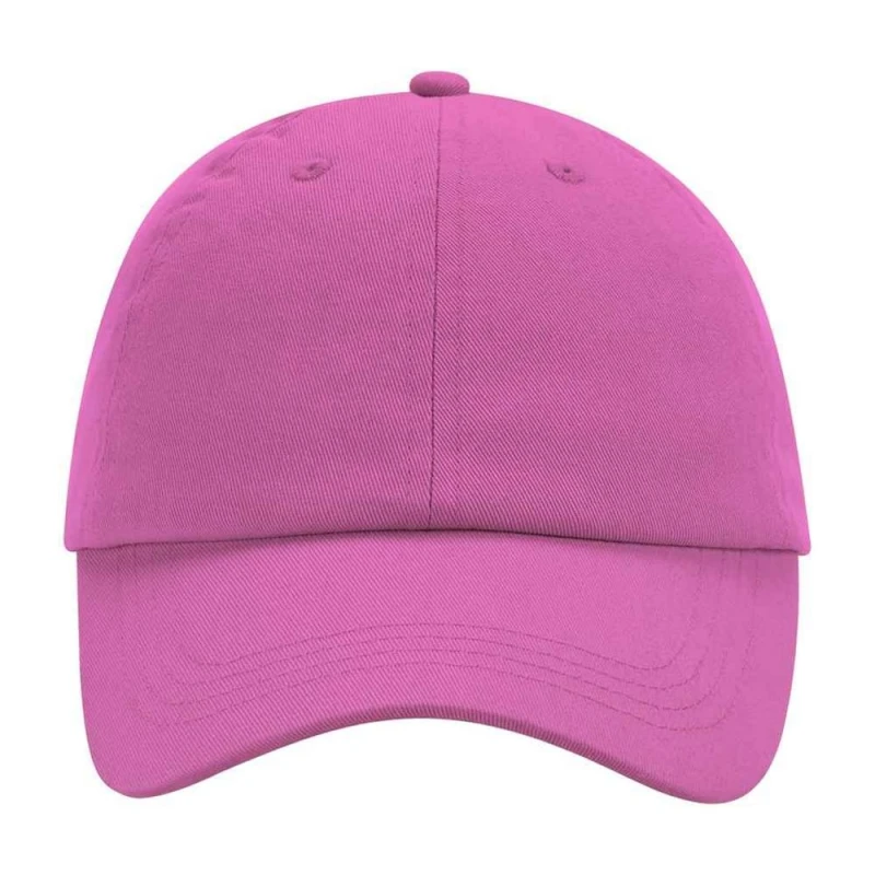 Image of Beechfield 6 Panel Low Profile Baseball Cap in Pink Pink Unisex One Size