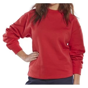 Image of Click Workwear Sweatshirt Polycotton 300gsm M Red Ref CLPCSREM Up to 3