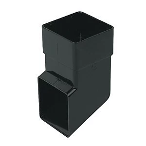 Image of FloPlast RBS3B Square Line Downpipe Shoe - Black 65mm