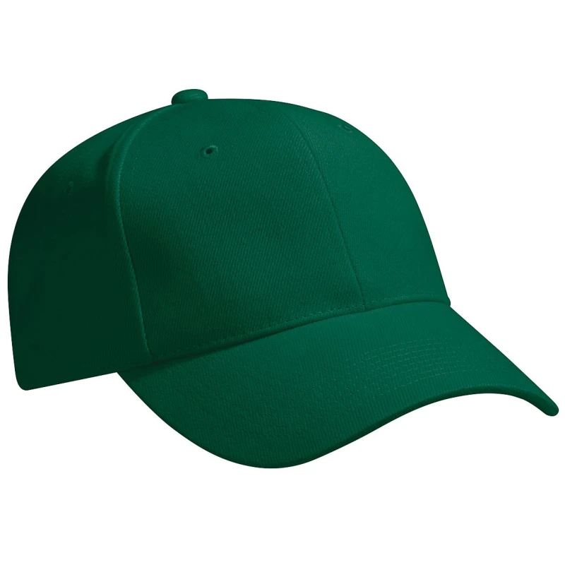 Image of Beechfield Beechfield Men Pro-Style Heavy Brushed Cotton Baseball Cap Headwear Pack of 2 in Green Green One Size Male 5059269088408