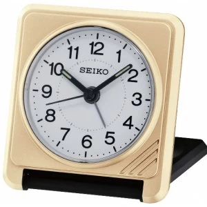 Image of Seiko QHT015G Travel Alarm Clock Gold