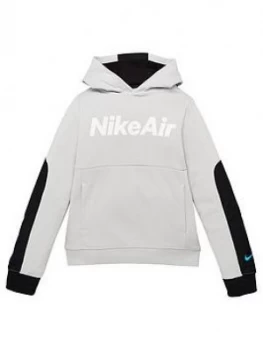 Image of Nike Air Older Boys Hoodie - Grey
