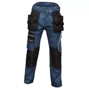 Image of Regatta Mens Execute Holster Premium Work Trousers (30R) (Blue Wing)