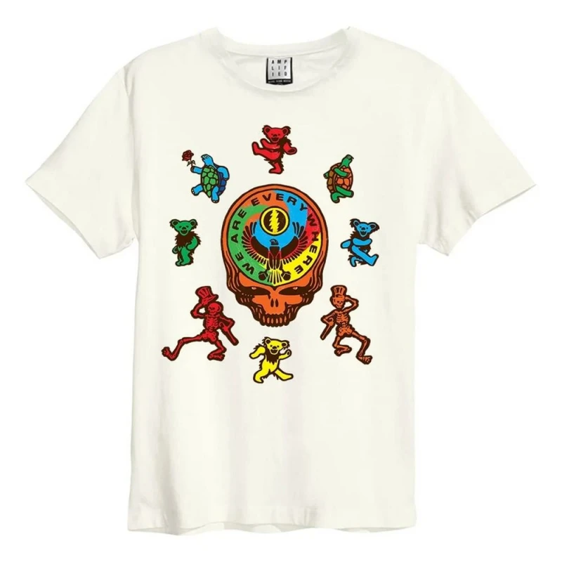 Image of Grateful Dead Mens We Are Everywhere T-Shirt in White Size: 3XL White Male 3XL