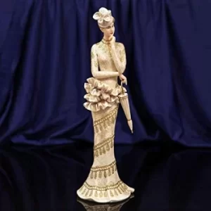 Image of Bolero Collection Lady Figurine in Gold Trimmed Dress 34cm