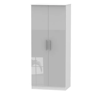 Image of Goodland 2-Door Wardrobe - Grey