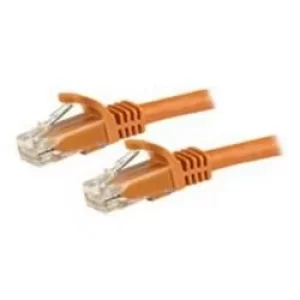 Image of StarTech Orange Gigabit Snagless RJ45 UTP Cat6 Patch Cable Patch Cord 1m