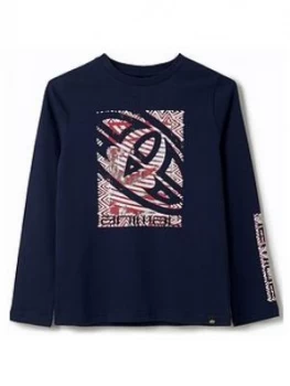 Image of Animal Boys Board Long Sleeve T-Shirt - Navy