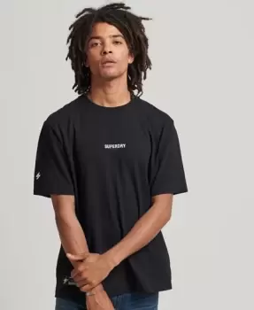 Image of Superdry Mens Code Micro Logo T-Shirt Black - Size: L