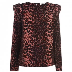 Image of Sofie Schnoor Sofie Schnoor Leopard Print Blouse - Dusty Rose