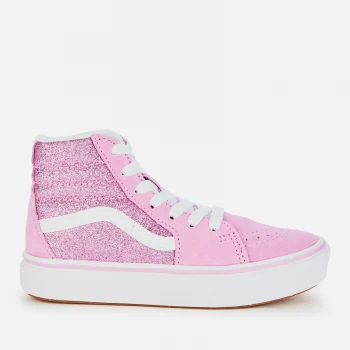 Image of Vans Kids Comfycush Glitter Skate Hi-Top - Orchid - UK 2 Kids