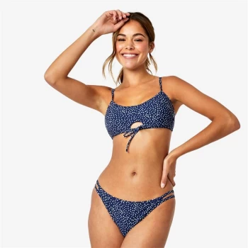 Image of Jack Wills Eco Cut Out Bikini Top - Navy Dot