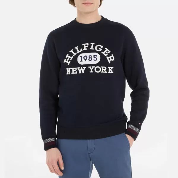 Image of Tommy Hilfiger Monotype Collegiate Cotton-Blend Sweatshirt - M