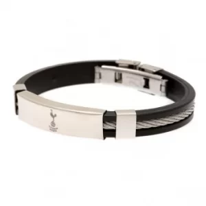 Image of Tottenham Hotspur FC Silver Inlay Silicone Bracelet