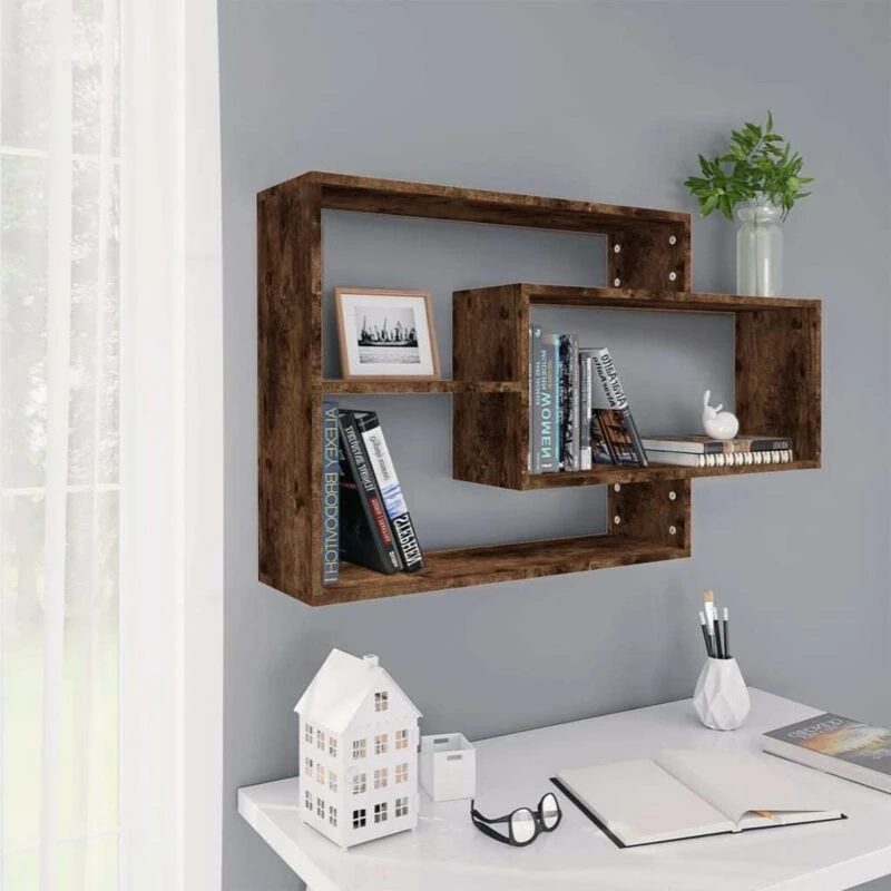Image of VIDAXL Vidaxl - Wall Shelf Smoked Oak 104x20x58.5cm Engineered Wood 8720286953914