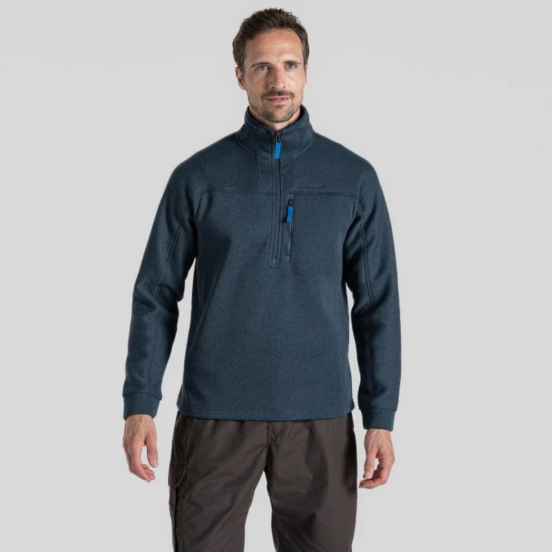 Image of Craghoppers Mens Torney II Half Zip Fleece Jacket XL - Chest 44' (112cm) Bluestone Marl CMA1370-DDZ-XL