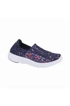 Image of Dek Womens/Ladies Interlaced Lightweight Memory Foam Shoes (6 UK) (Purple/Navy)