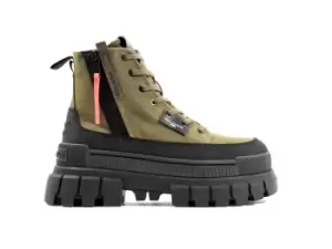 Image of Palladium Boots Womens REVOLT BOOT ZIP TX OLIVE NIGHT