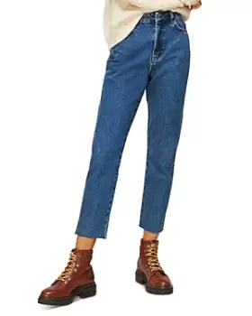 Image of Whistles Authentic High-Rise Slim-Leg Jeans in Denim