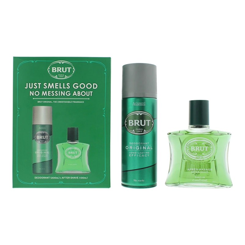 Image of Brut Original 2 Piece Gift Set: Aftershave 100ml - Deodorant Spray 200ml