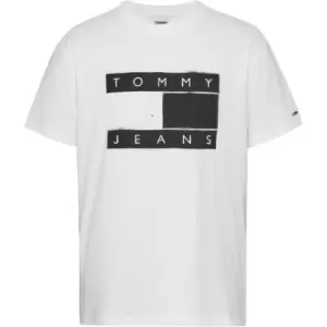 Image of Tommy Jeans Tjm Clsc Spray Flag Tee - White