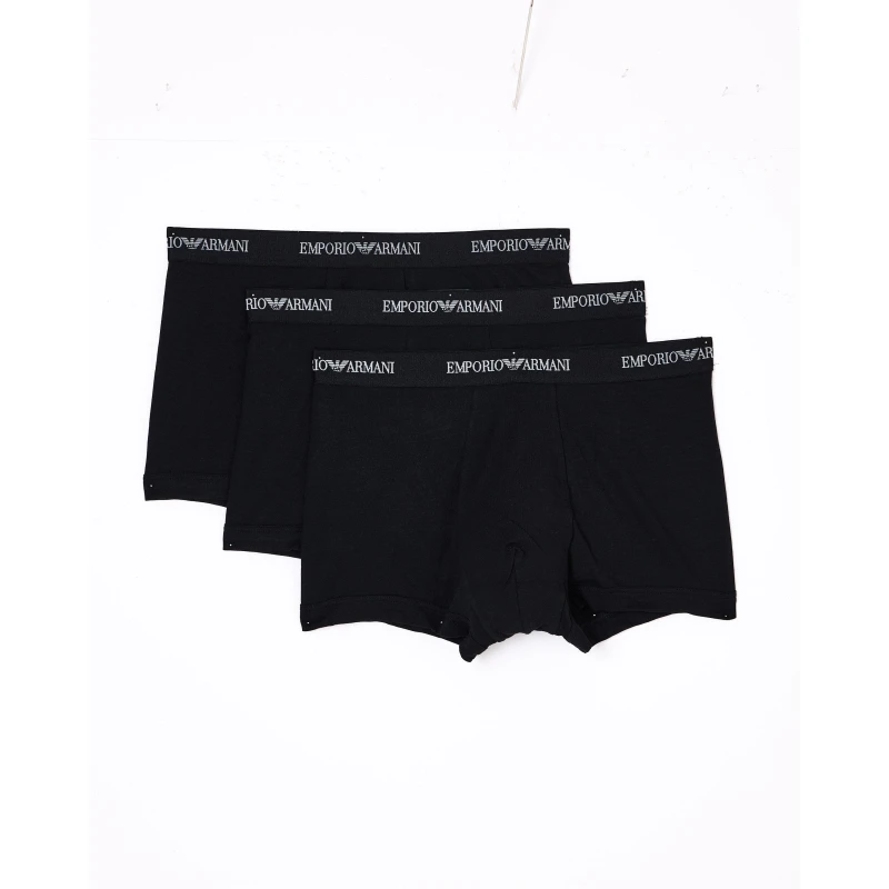 Image of Emporio Armani Mens Core Logo Boxers 3 Pack Black MC061 male Small