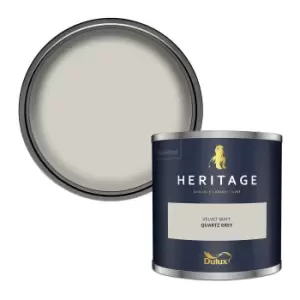 Image of Dulux Heritage Velvet Matt Quartz Grey Matt Emulsion Paint 125ml