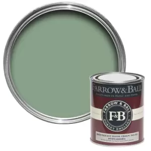 Image of Farrow & Ball Estate Eggshell Paint Breakfast Room Green - 750ml