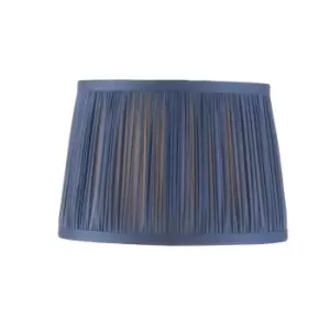 Image of Tapered Cylinder Lamp Shade - Midnight Blue Silk - 40W E27 or B22 golf