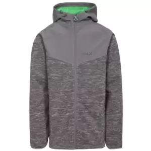 Image of Trespass Mens Hendricks Waterproof Softshell Jacket (XS) (Dark Grey Marl/Clover)