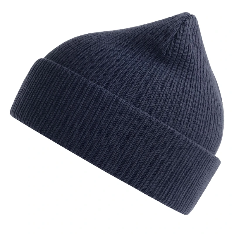 Image of Atlantis Atlantis Men Nelson Ribbed Cotton Beanie in Navy Navy One Size Male 5063300861127