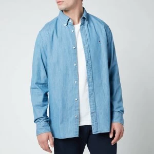 Image of Tommy Hilfiger Mens Light Denim Shirt - Light Indigo - M